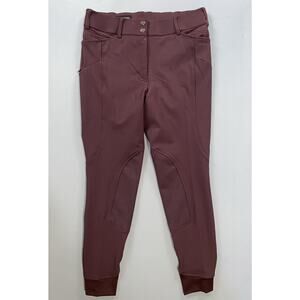 Ariat Pro Series Prelude Stretch Equestrian Pants, Breeches. Burgundy, 30L. EUC!